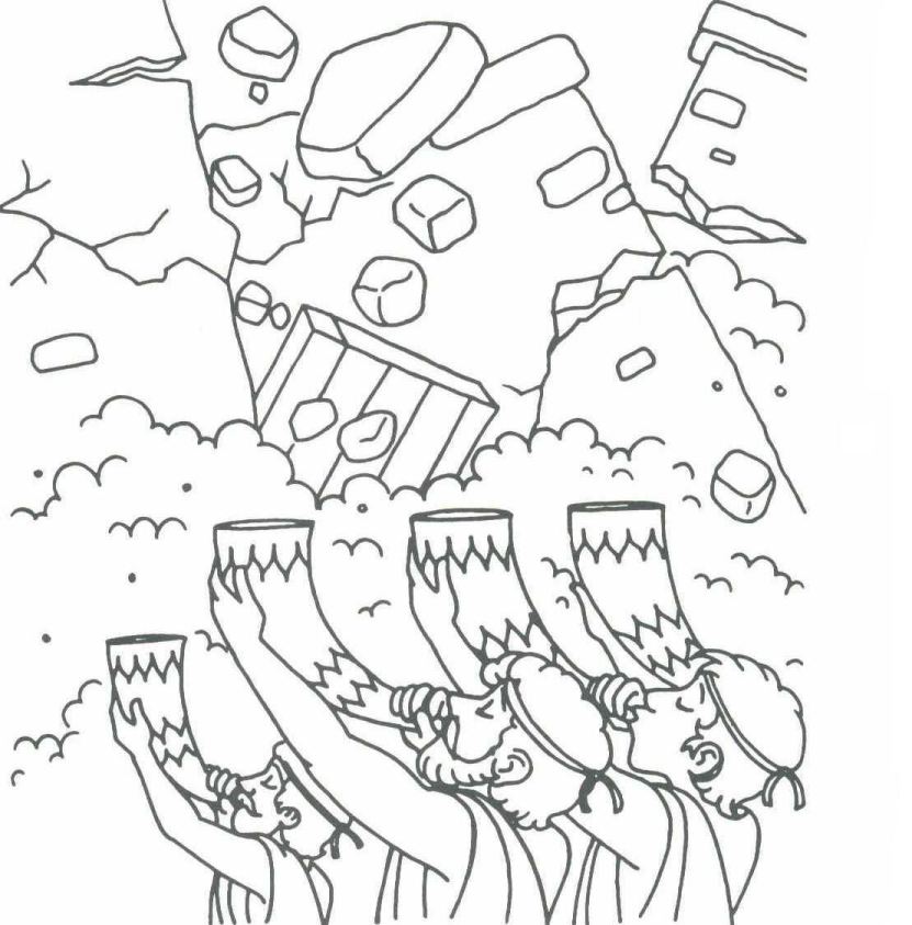 Free Joshua And The Wall Of Jericho Coloring Pages, Download.