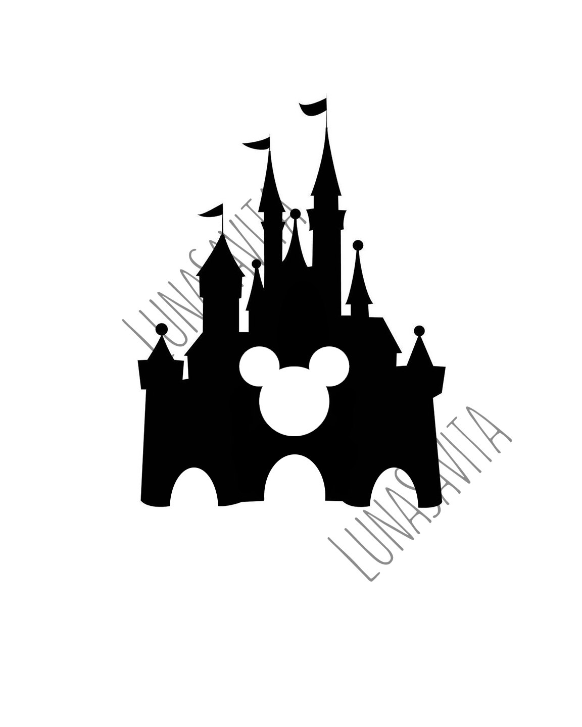 Walt Disney Castle Silhouette