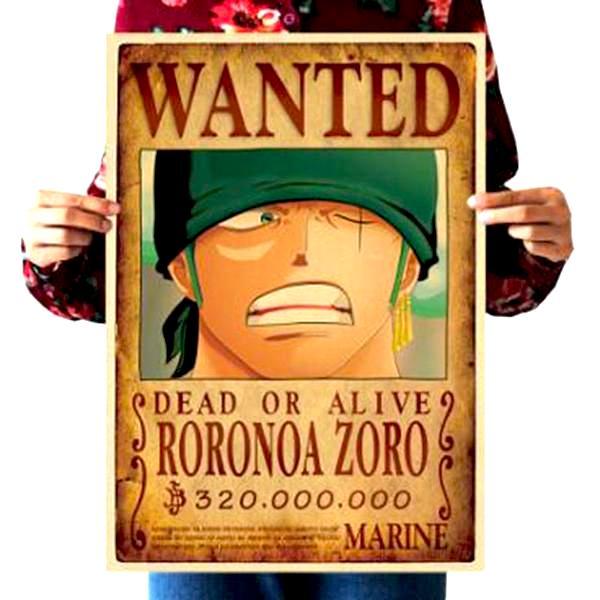 One Piece Poster , Zoro Wanted Bounty.
