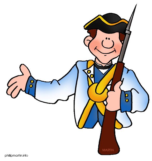 Colonial soldier clipart.