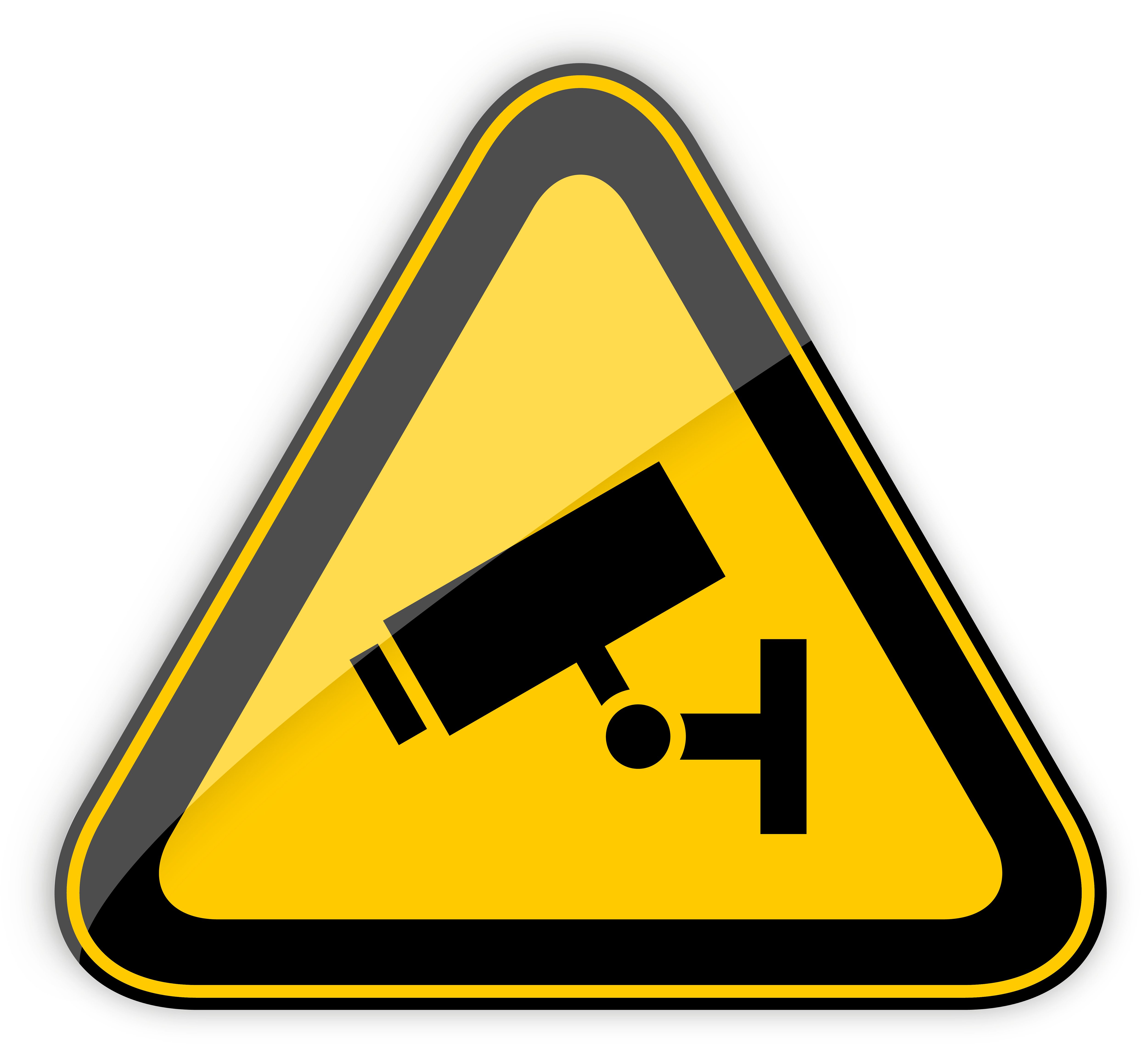 CCTV in Operation Warning Sign PNG Clipart.
