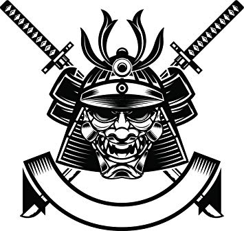Amazon.com: Simple Black Red Japanese Warrior Elements.
