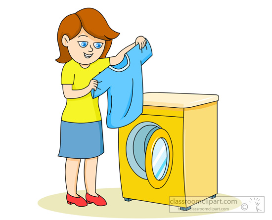 Washing Clothes Clipart.