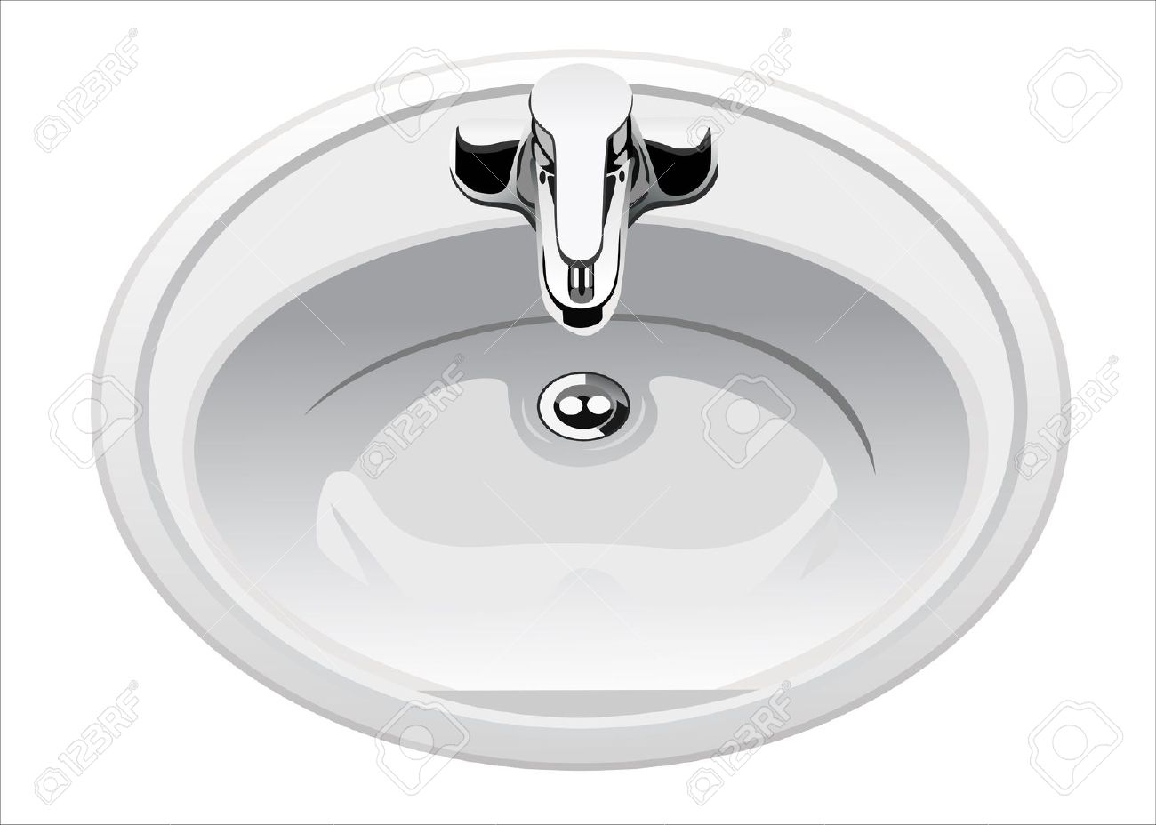 Ceramic White Washing Sink Royalty Free Cliparts, Vectors, And.
