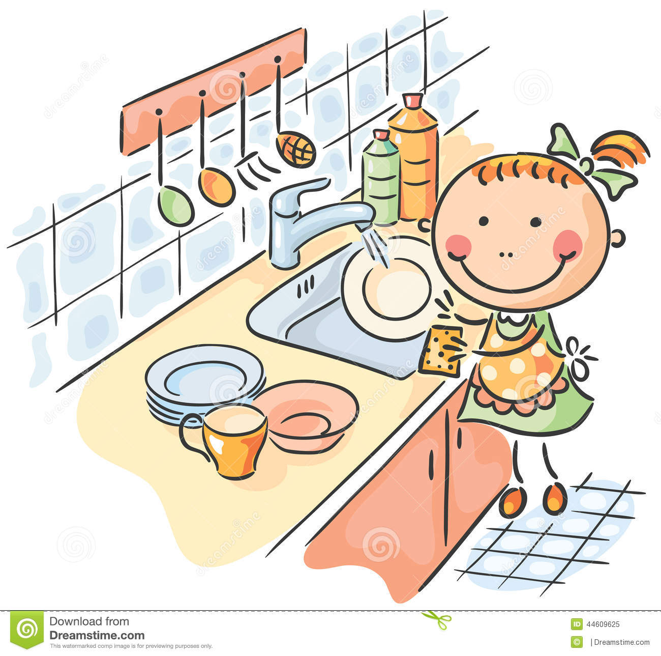 Clean Dishes Clipart - 108designer