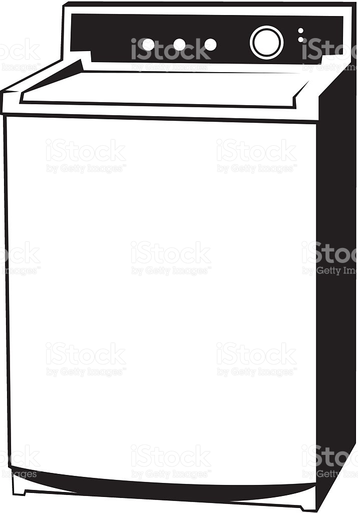 Washing machine clipart black and white 1 » Clipart Station.