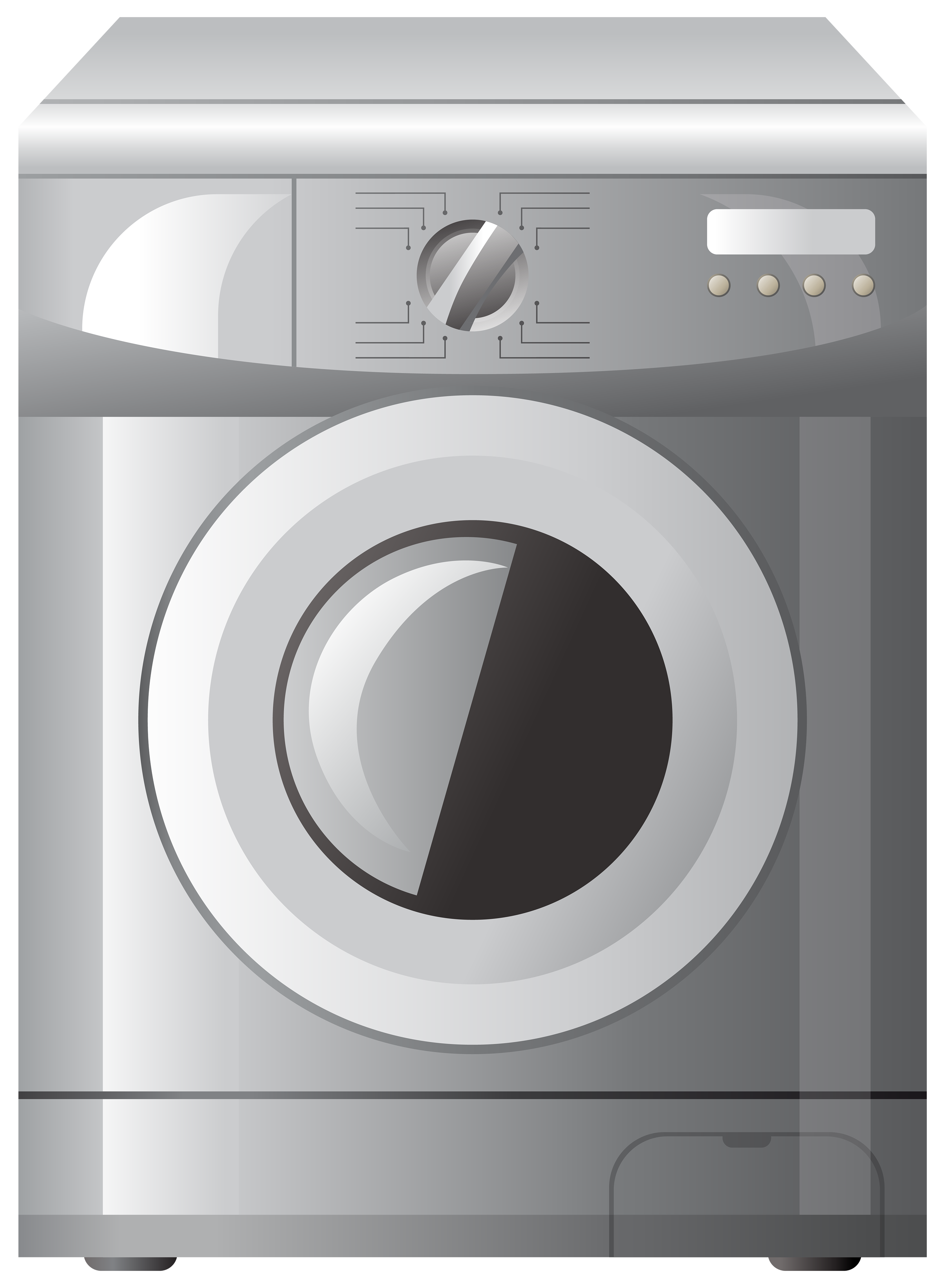 Grey Washing Machine PNG Clipart.