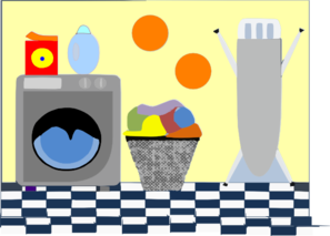 Laundry room clipart.