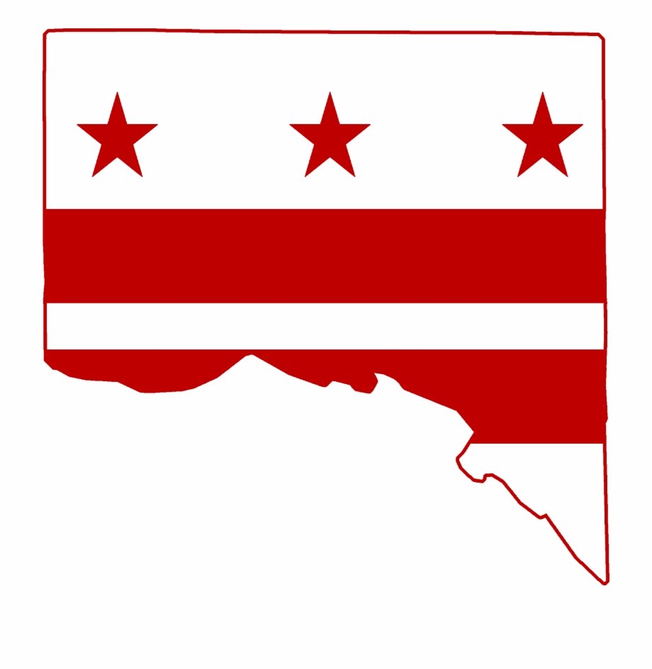 Flag Map Of Washington Dc.