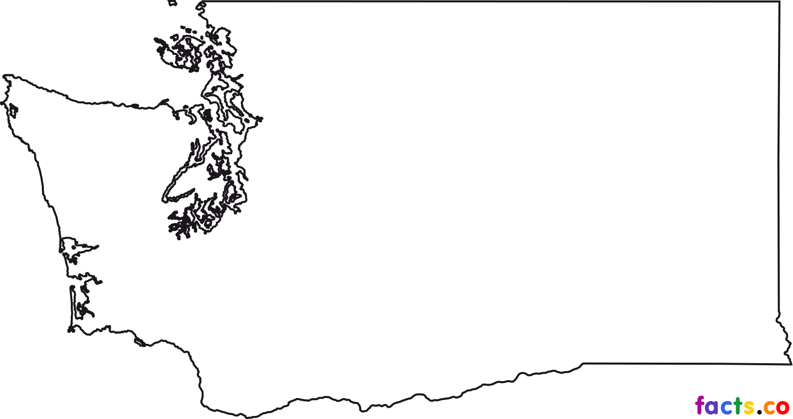 Washington State Outline Clipart.