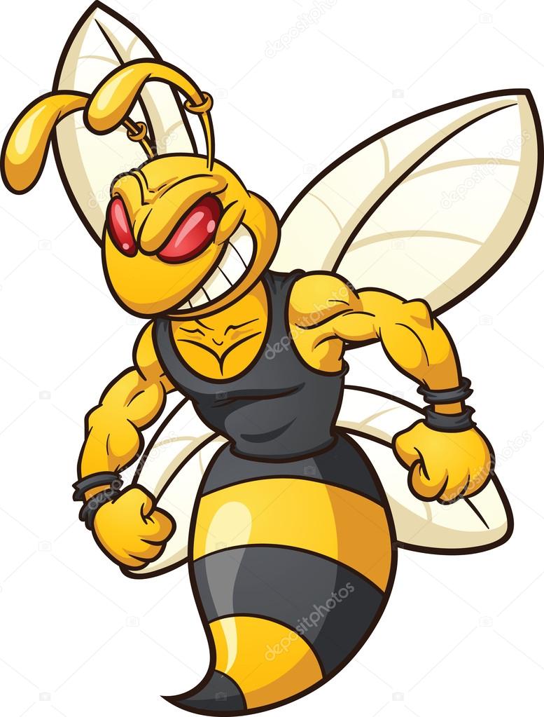 Wasp mascot — Stock Vector © memoangeles #26890299.