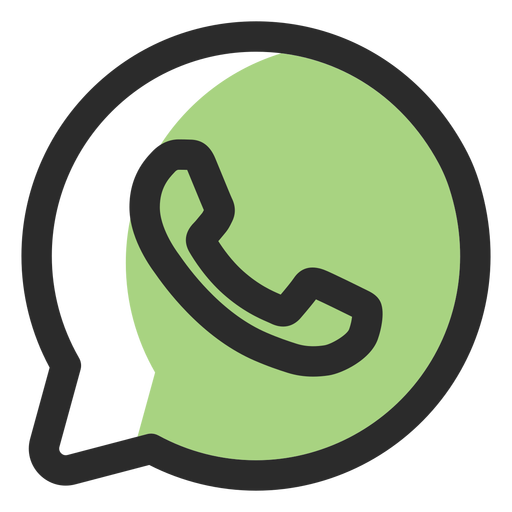 Whatsapp colored stroke icon.