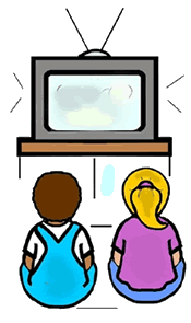 Watching TV Cliparts.
