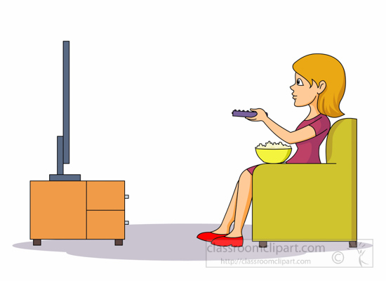 Watch television clipart.