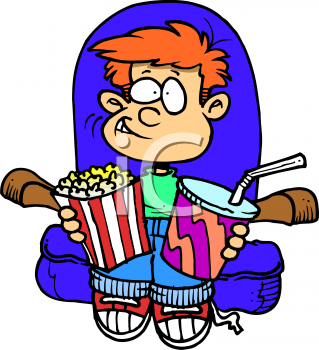 Watching Movies Clipart.