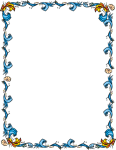 Free fish swimming in water border clip art image from Free.