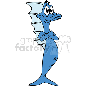 funny water animals 153c clipart. Royalty.