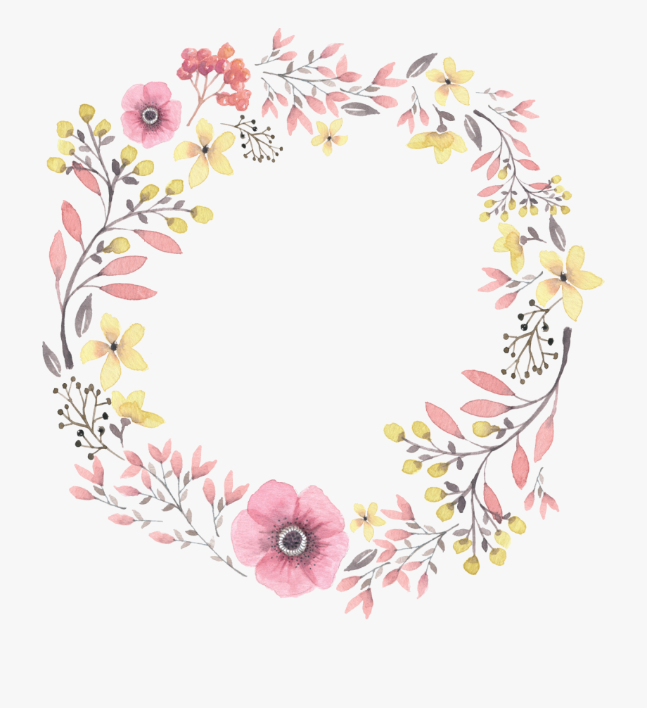 Painted Wreath Hand Watercolor Wreaths Iphone Clipart.