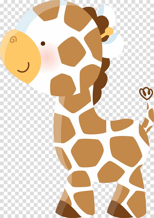 Giraffe illustration, Giraffe Baby Jungle Animals Wall decal.