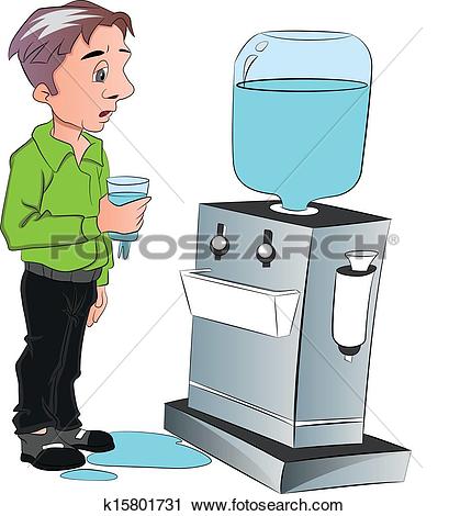 Clipart of Water dispenser isolated on white background. Water.