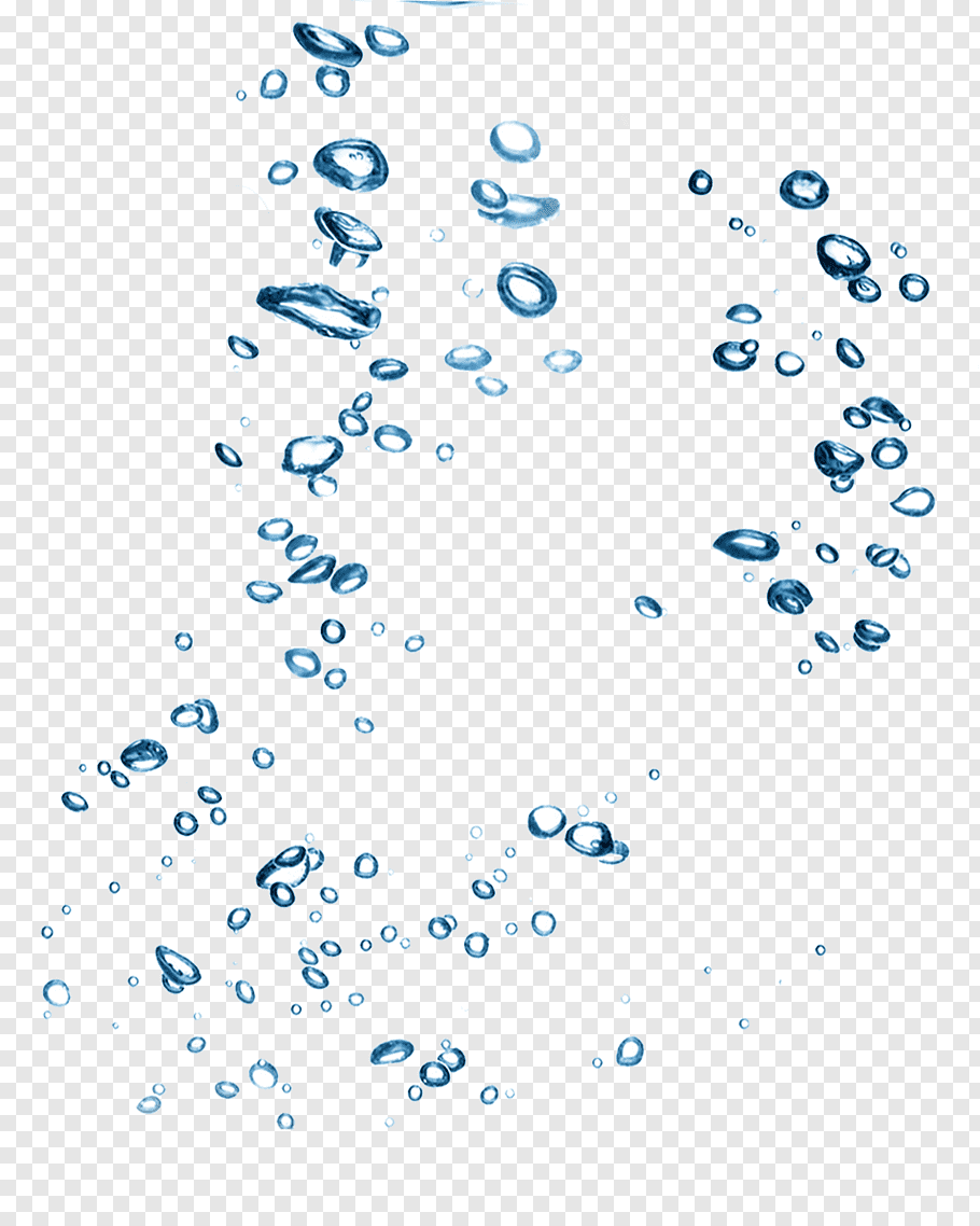 White water bubbles, Water Drop Euclidean Element, Blue.