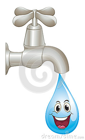Tap And Water Drop Royalty Free Stock Photos.