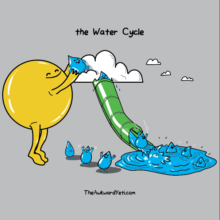 Showing post & media for Cartoon water cycle diagram.