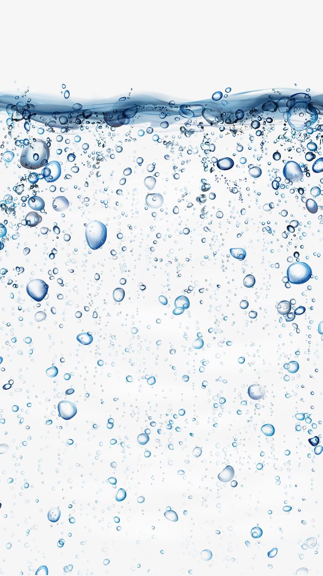 Oxygen Bubbles In The Water, Dense Water Droplets, Tranquil.