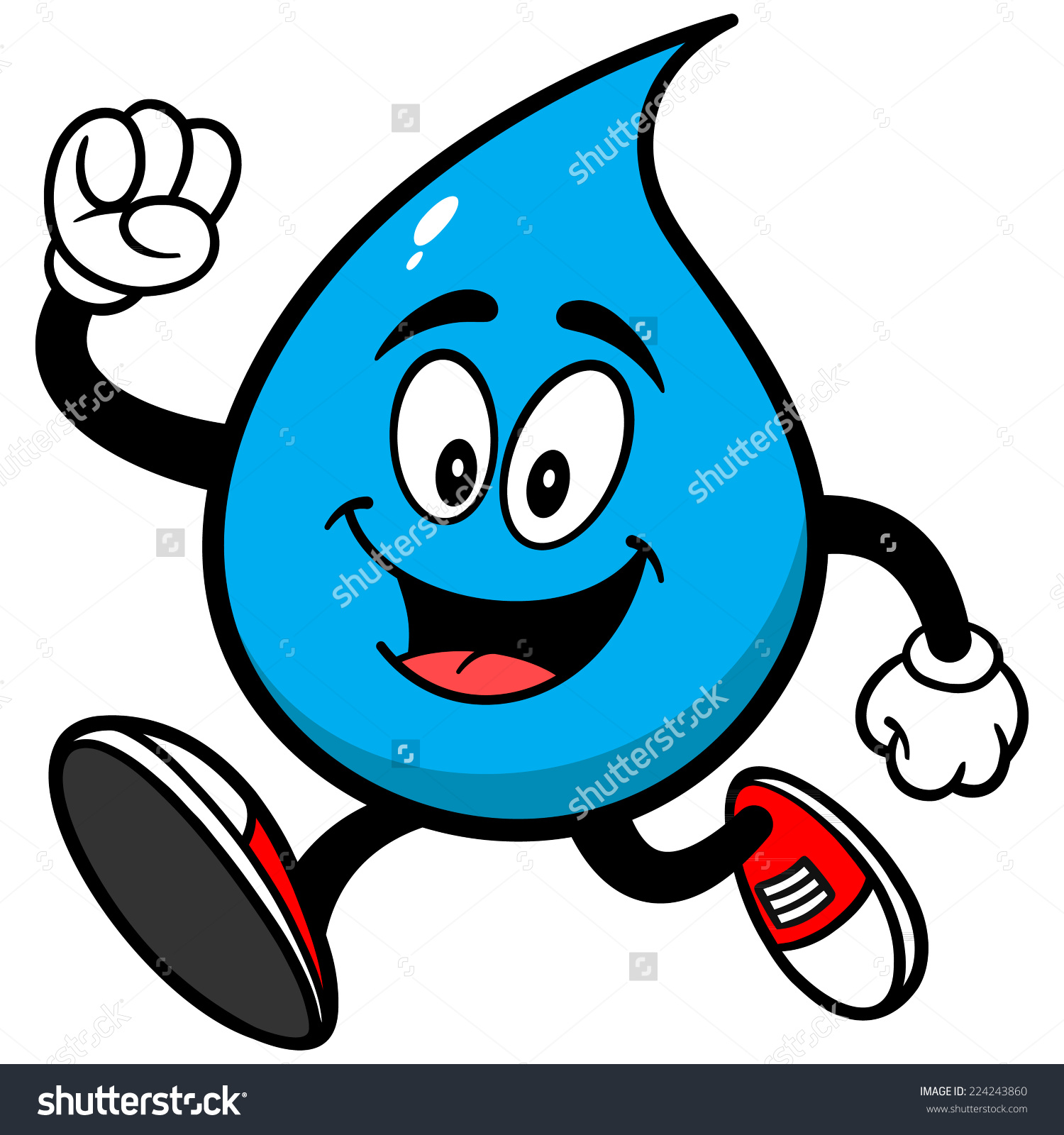 Water Drop Running Stock Vector 224243860.