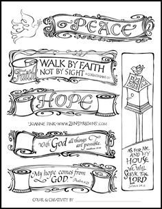 56 PRINTABLE TEMPLATES for bible journaling verse art, illustrated.