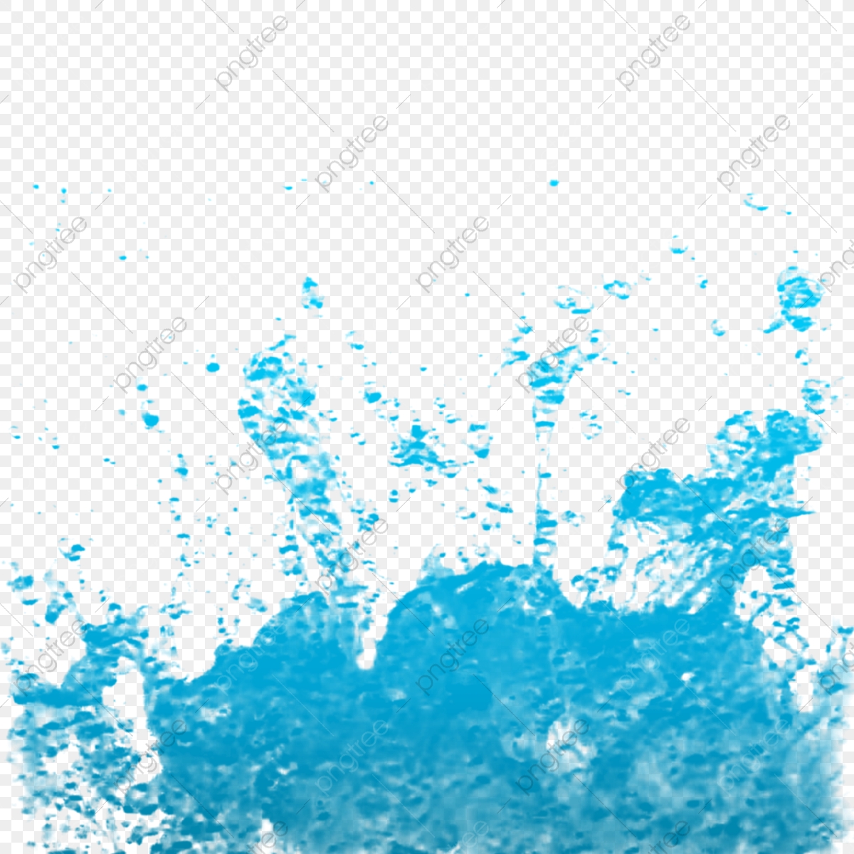 Blue Water Splash Clipart, Water Drop Vector Background, Sea.