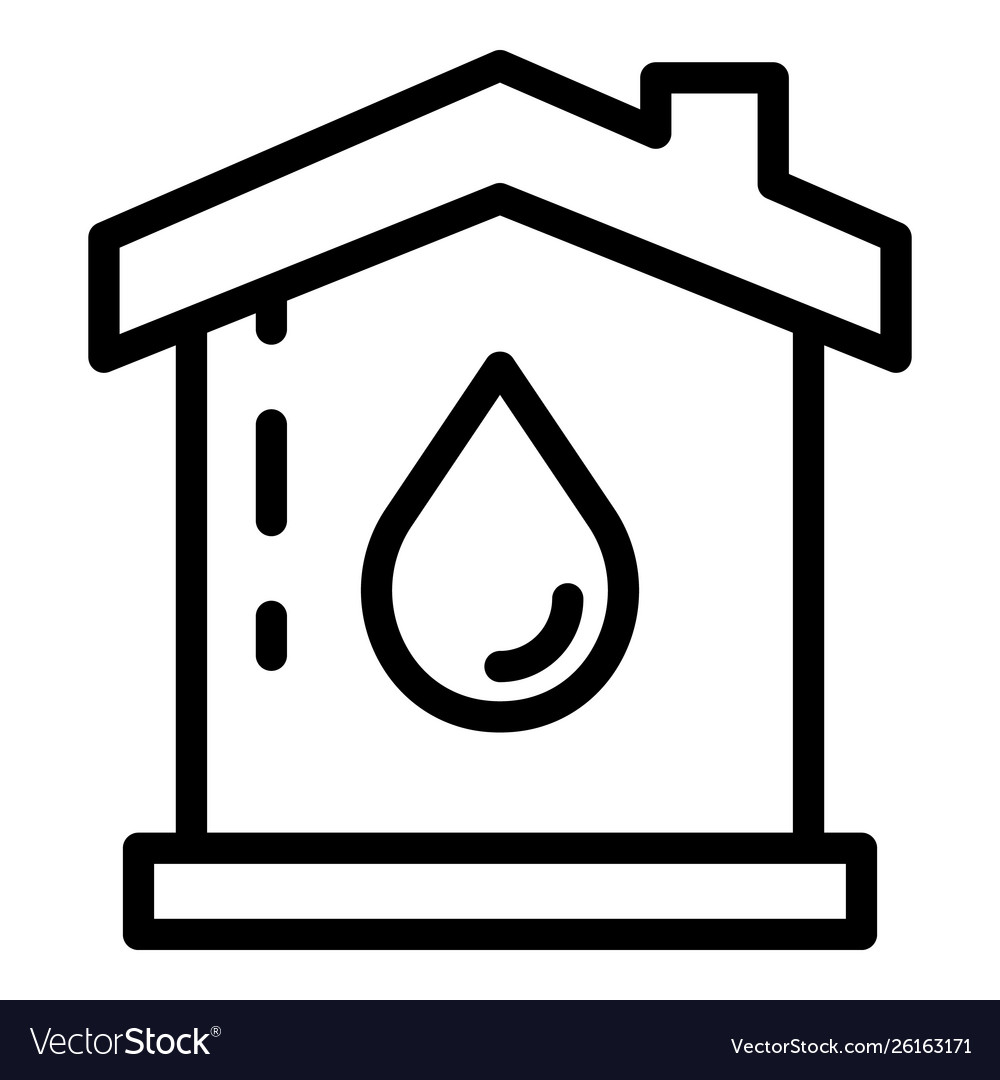 Home water system icon outline style.
