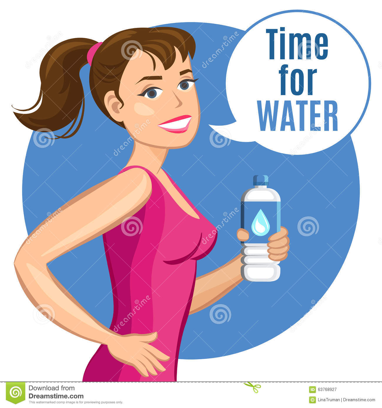 Showing post & media for Women drinking water cartoon.