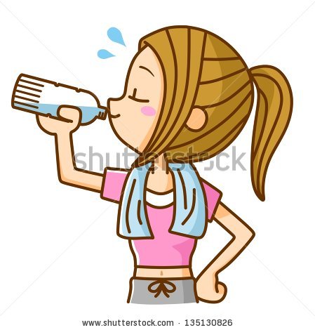 Showing post & media for Cartoon woman drinking water.