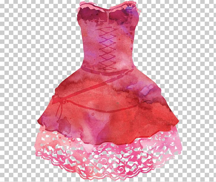 Clothing Watercolor Painting Changing Room Dress PNG.