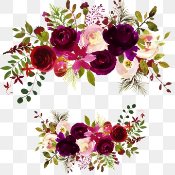 Watercolor Flowers PNG Images.
