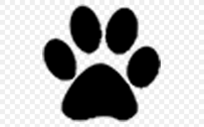 Dog Paw Tiger Clip Art, PNG, 512x512px, Dog, Black, Black.