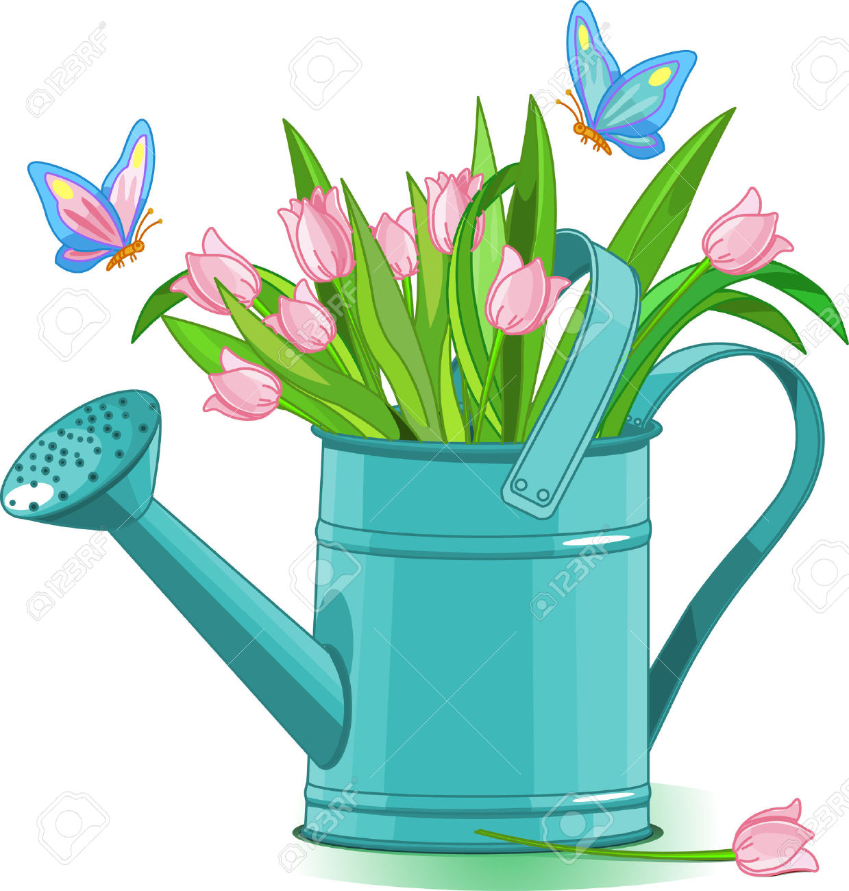 watering can with flowers clipart 20 free Cliparts | Download images on ...
