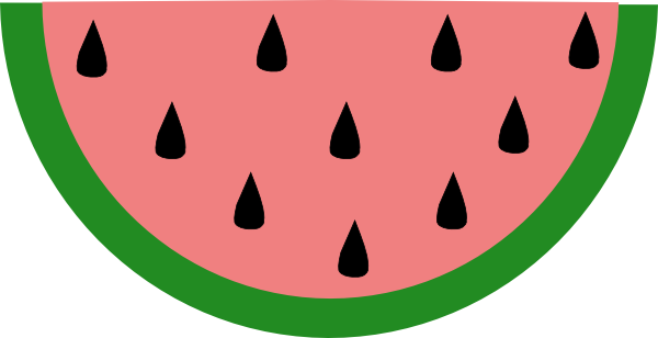 Collection of Watermelon slice clipart.