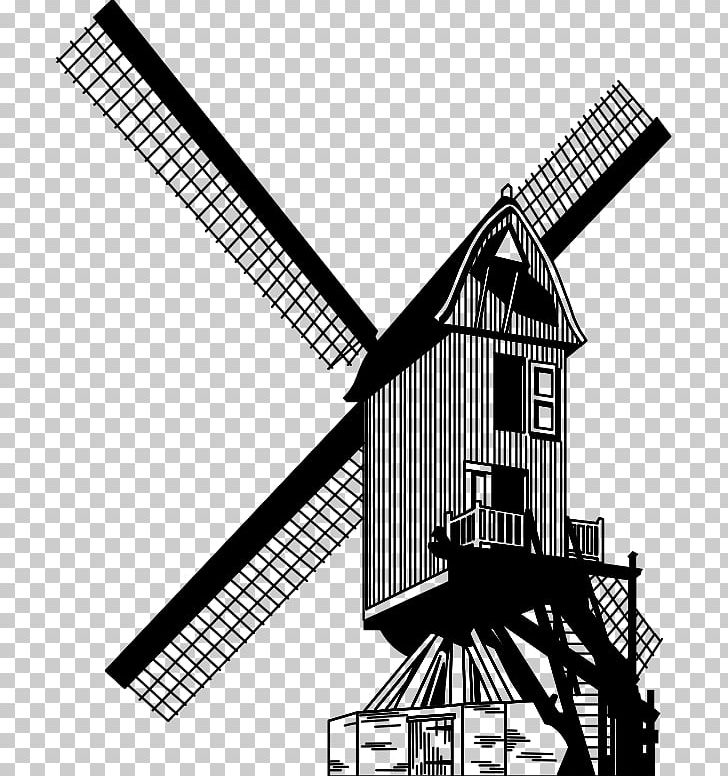 Windmill Watermill PNG, Clipart, Angle, Architecture, Black.
