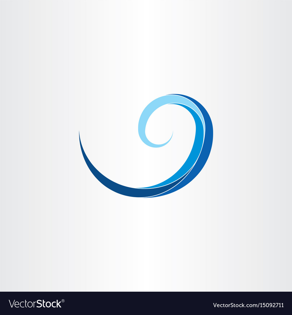 Spiral water wave clip art Royalty Free Vector Image.