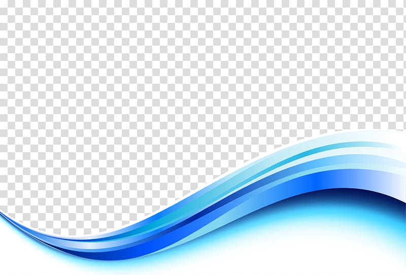 Blue wavy border, blue and white wave logo transparent.