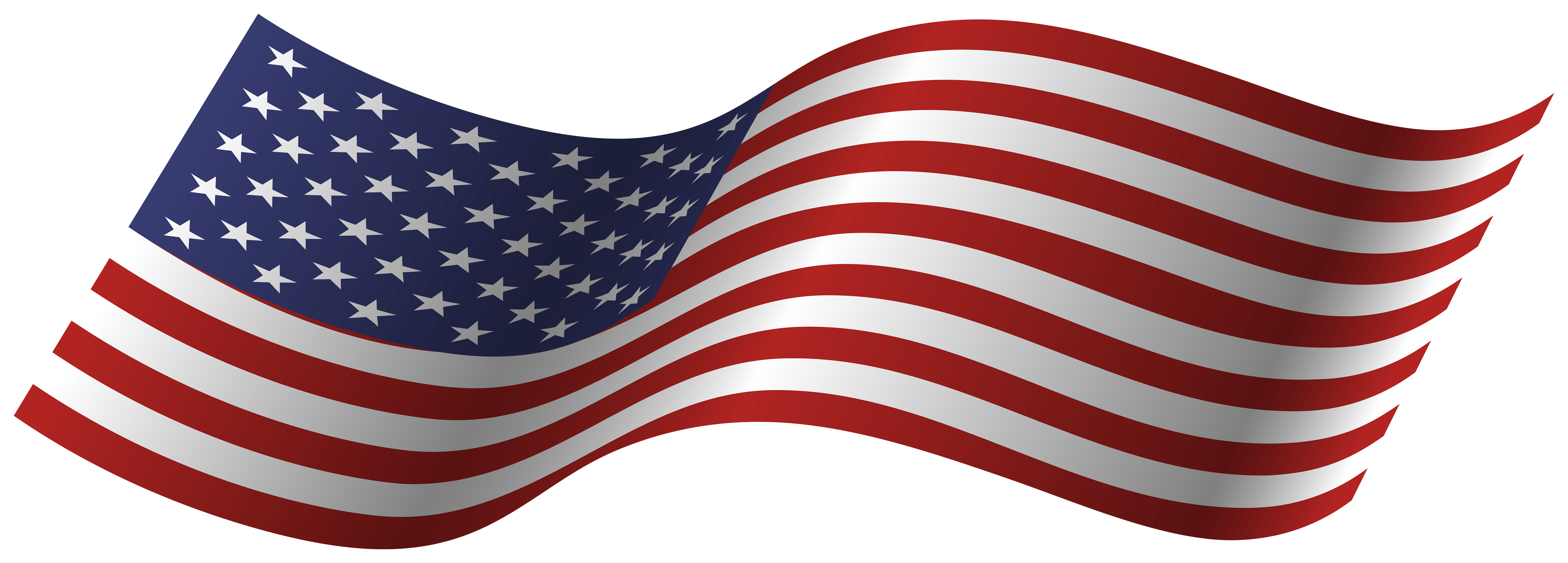 USA Waving Flag PNG Clipart.