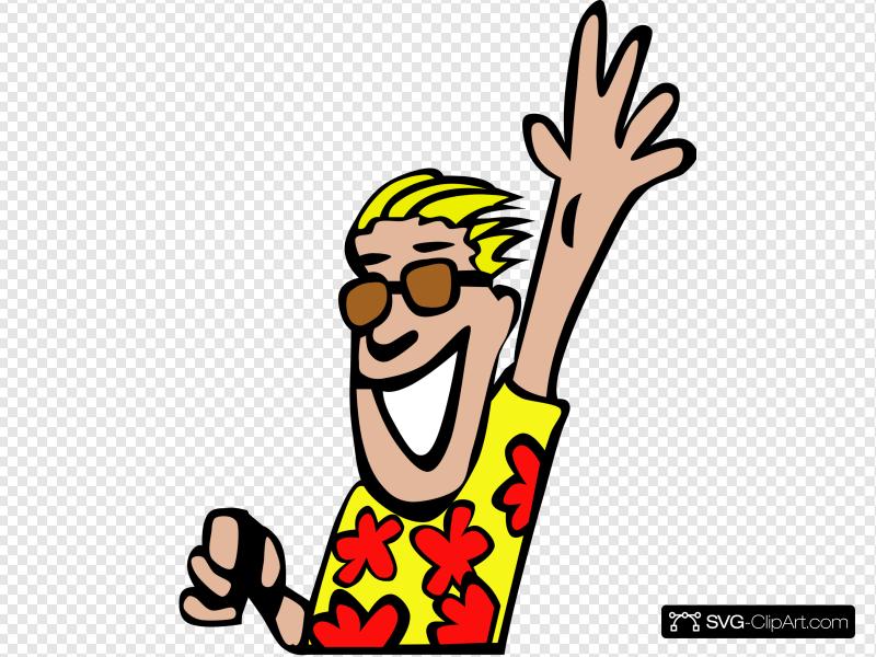 Guy Waving Bye Clip art, Icon and SVG.