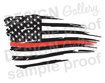 Tattered American Flag Clipart.