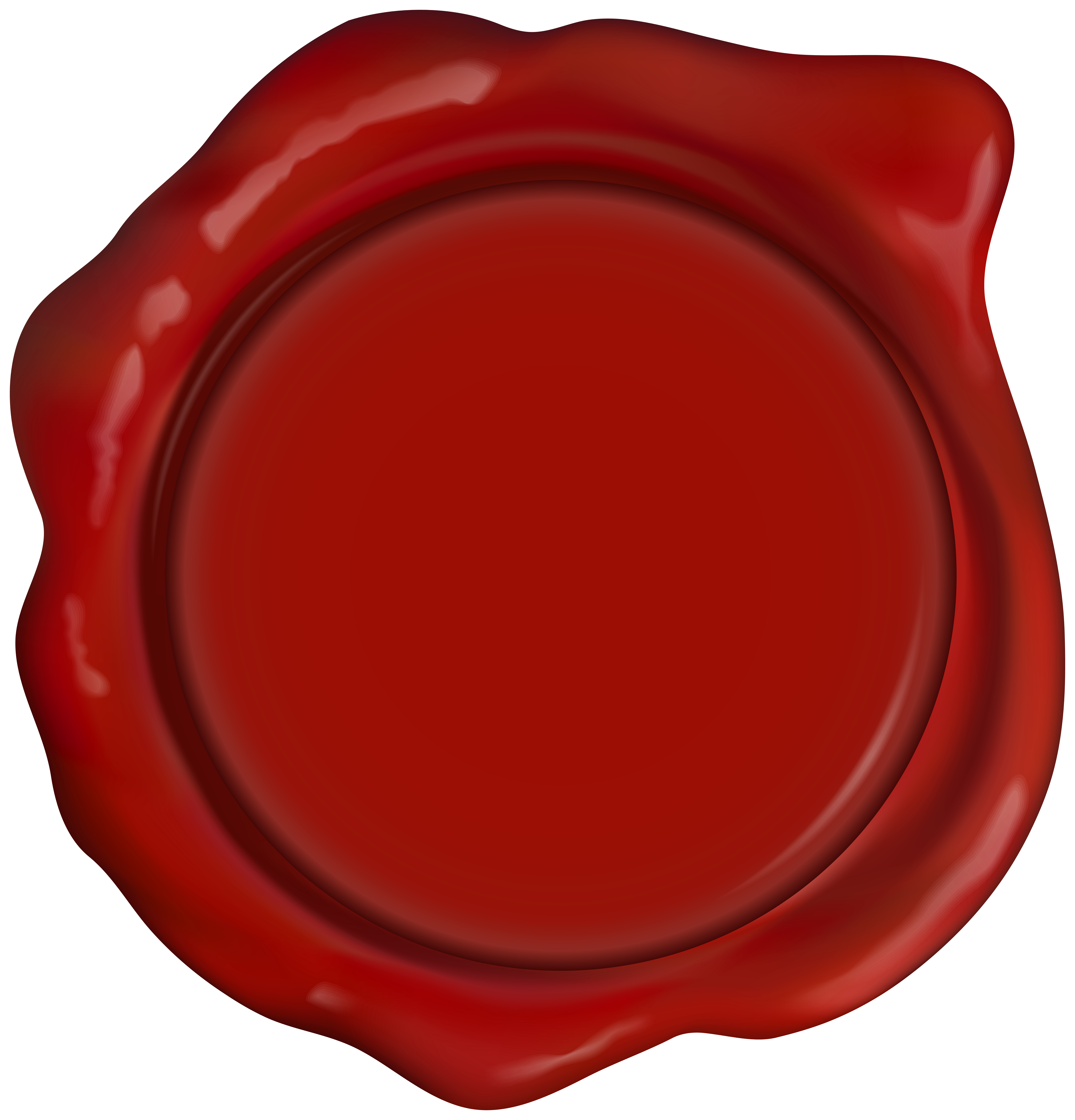 Red Wax Seal Stamp PNG Clipart.