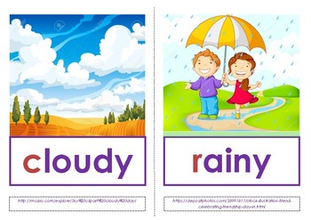 Weather Flash Cards & Worksheets.