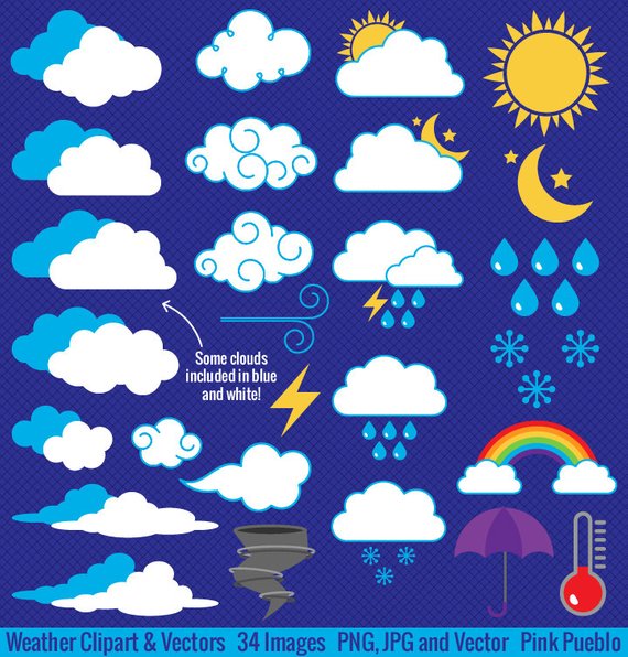 Weather Clipart Clip Art Vectors, Weather.