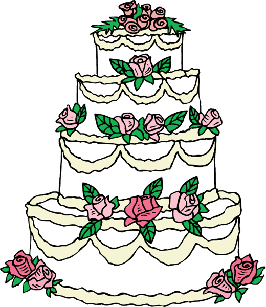 Wedding Cake Clip Art.