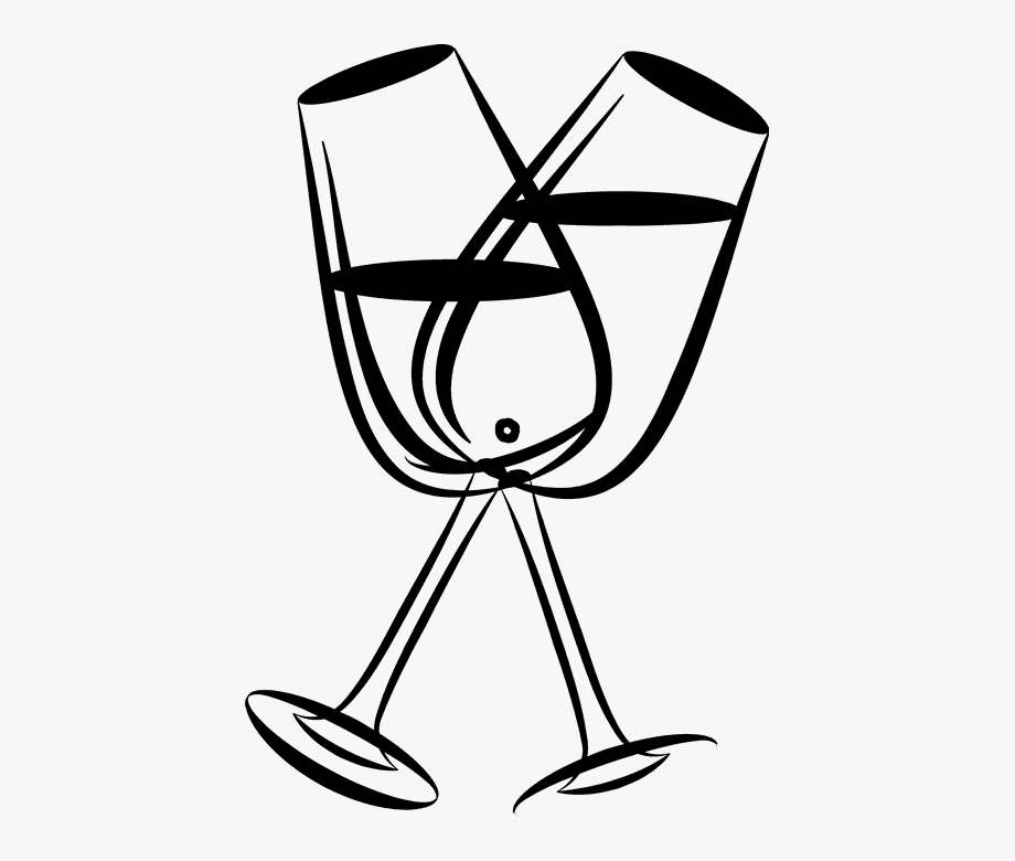 Clipart Wedding Champagne Glass.